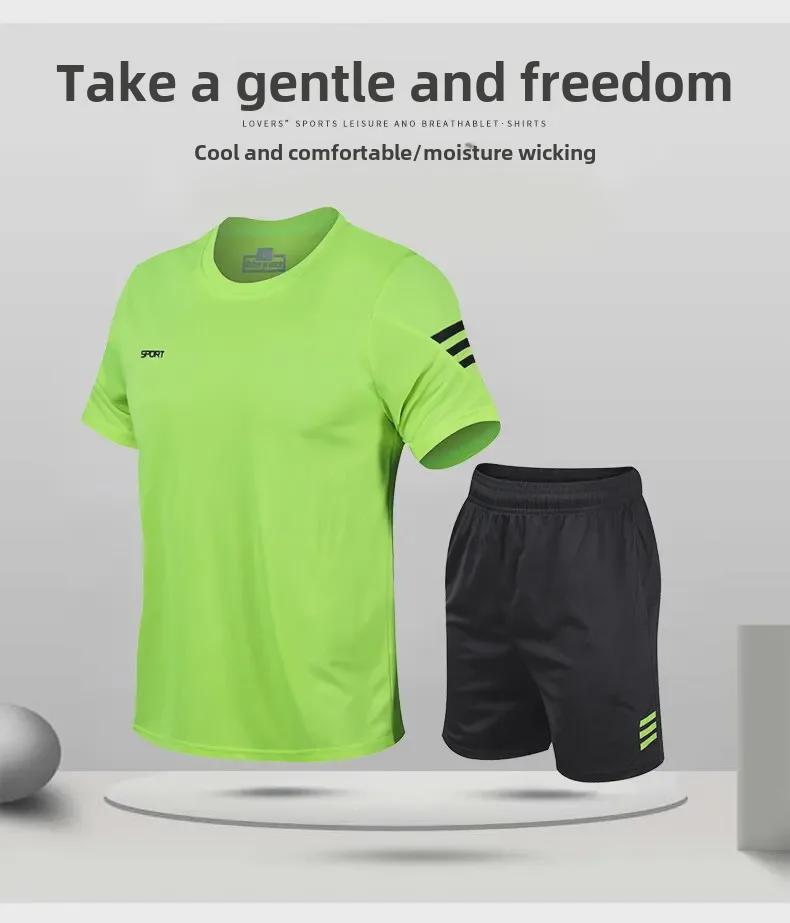 Męska Letnia Koszulka Sportowa Szybkoschnąca - Casualowy Luźny Krój do Biegania i Fitnessu, Duży Rozmiar