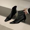 Fashion Fashion Pointed Toe Modern Ladies Ankle Boots With Footwear Low Heel Women Stretch Short Boots Female Pumps Shoes Lady