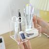 Transparent Pencil Storage Box Simple Stationery Organizer Large Capacity Desk Pen Holder  Desktop