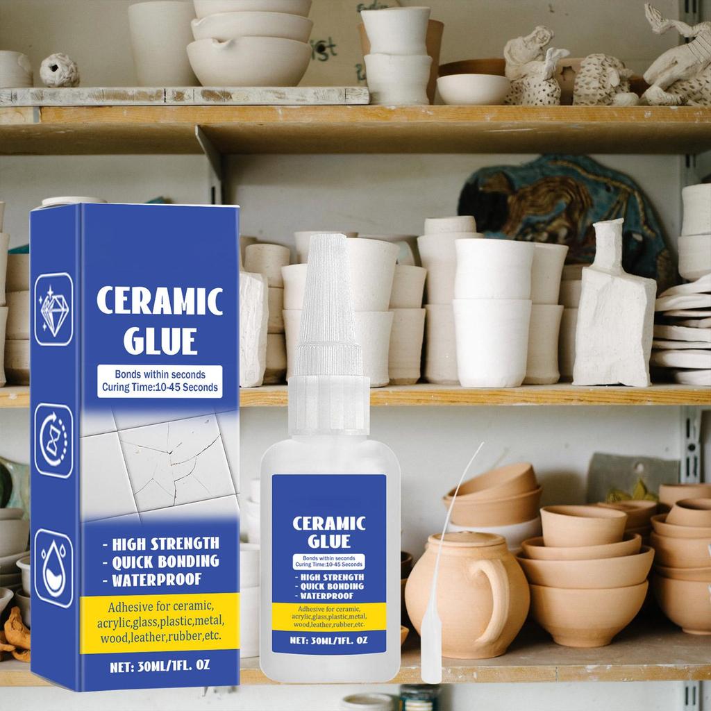 Klej do Naprawy Ceramiki Uszczelniacz Ceramiczny Mocny Klej Wodoodporny 30ml Klej do Szkła Rękodzieło DIY Mocny Klej Przezroczysty Klej do Ceramiki