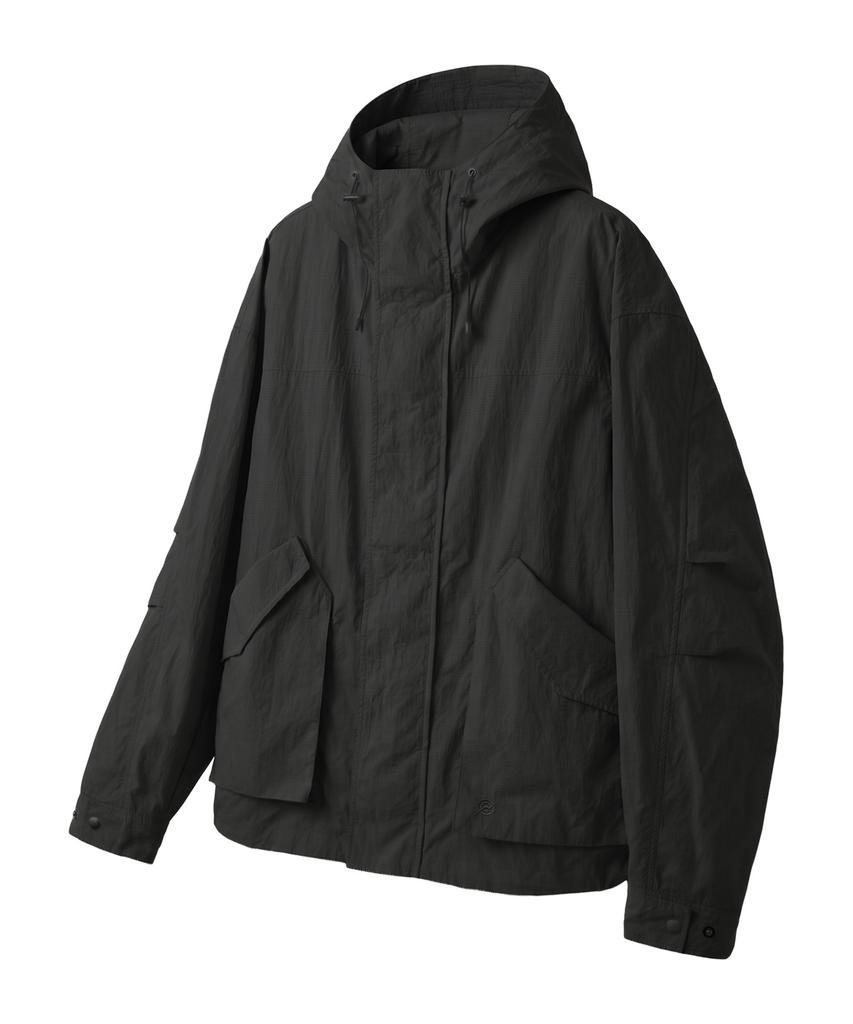 Kalapatthar Nylon Ripstop Light Weight Shell Short-Jacket - Black