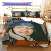 Billie Eilish Muster Bettwäsche, Steppbett Set Bettbezug Kissenbezug Zuhause Geburtstagsgeschenk (1 Bettbezug + 2 Kissenbezüge, ohne Füllung)