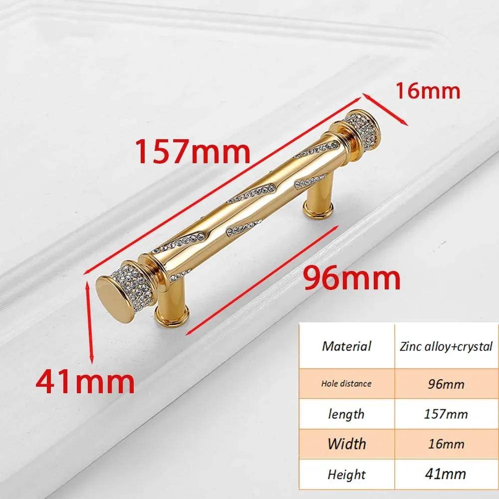 Goldene Leichte Luxus Schrank Schubladengriffe Moderner Minimalistischer Nordischer Stil Diamant Weinschrank Türgriffe Küchenschubladengriffe