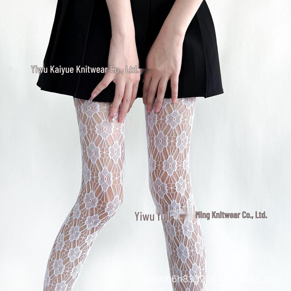Spicy Y2K Cutout Lace Fishnet Stockings - Spring/Summer
