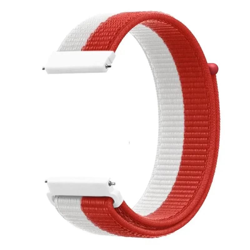 20mm Universal Kids Smart Sport Watch Band Nylon Loop Strap Adjustable Wristwatch Replacement Comfortable Children Watch Straps