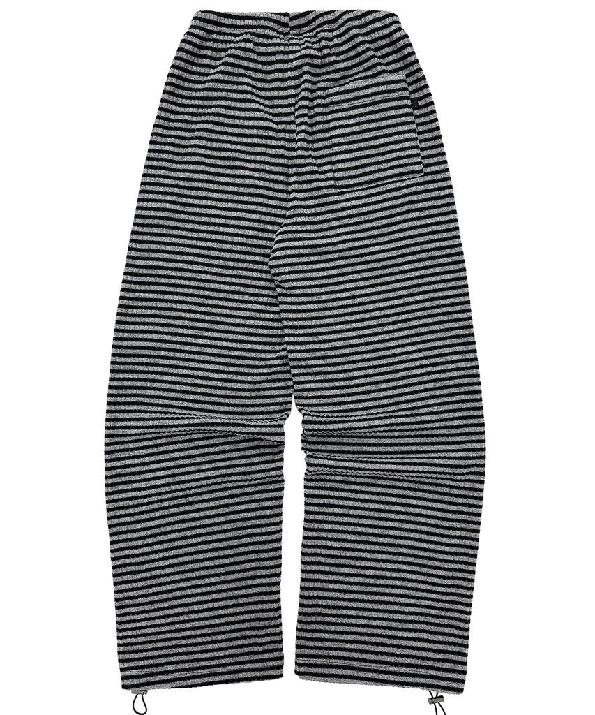 Plasma Sphere Rouge Stripe Knit Lace Track Wide Pants_2 Colors