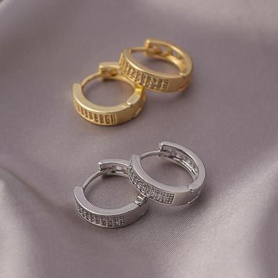 Luxuriöse Damen-Diamant-Creolen - Spicy Girl Nischendesign
