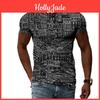 Summer Funny Graffiti Trend Fashion Pattern Men Tshirts Casual Print Hip Hop Tees Personality Round Neck Short Sleeve Tops