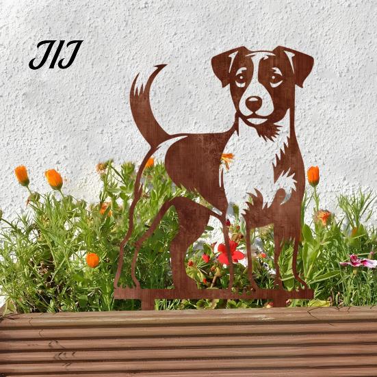 Garden Gift for Plant Lovers Rusty Decorative Stake, Metal Chicken Sloth Pig Dog Animals Silhouette Outdoor Yard Art Decor Sculpture Patio Lawn Flower