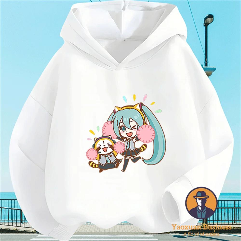 Latest Hatsune Miku New Kids Teens Fashion Cartoon Print Cotton Hoodie Fall Winter Hot Sale Trendy Stylish Best Selling
