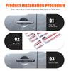 4x ABS plastic carbon fiber Door handle Protective covering Cover Trim Suitable for Nissan Navara D40 Frontier 2005-2015 -