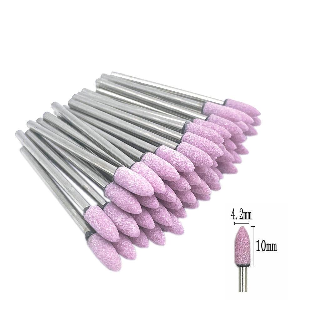 50pcs/set  Dental Stone Grinder Polisher Burs For Contouring Shaping Porcelain Dental Rotary Stone Polisher 2.35mm Shank