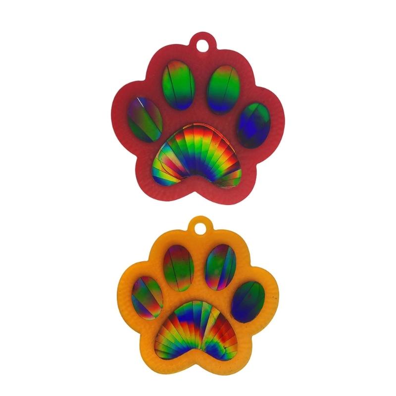 Light and Shadow Keychain Pendant Silicone Molds Cat Paw Holographic Earrings Mold DIY Ornaments Mould for Birthday Gift