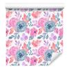 Wallpaper Flowers White, Powder Pink, Coral and Blue 50x1000