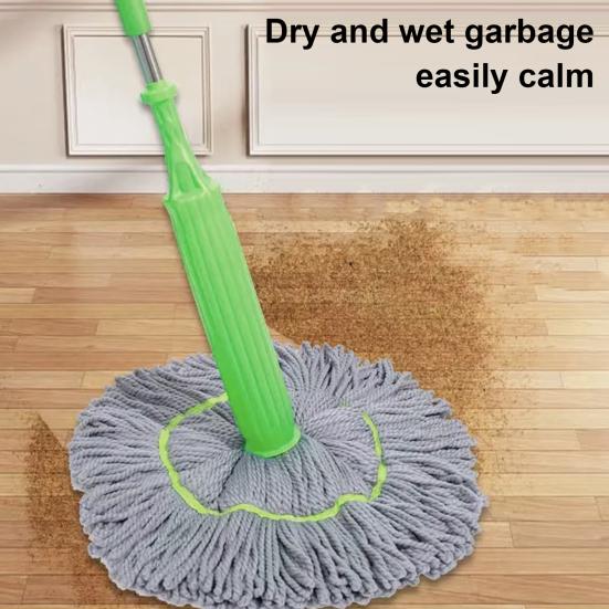 Mop din microfibră cu răsucire automată cu funcție de stoarcere Mop de curățare reglabil rotativ la 360 de grade