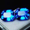 Natural Tanzanite Blue Emerald Shape 20.50 Ct CERTIFIED Loose Gemstone Pair A-2388
