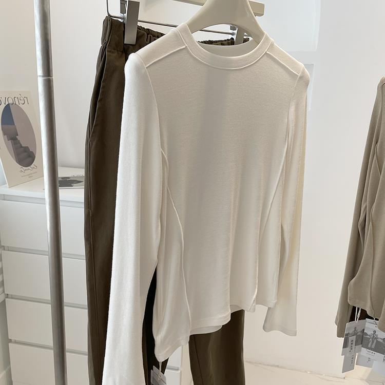 

Женская облегающая рубашка с длинным рукавом и эластичной тканью, дизайн «рыбий скелет», для танцев и йоги - Мягкая и уютная для осени/зимы Large