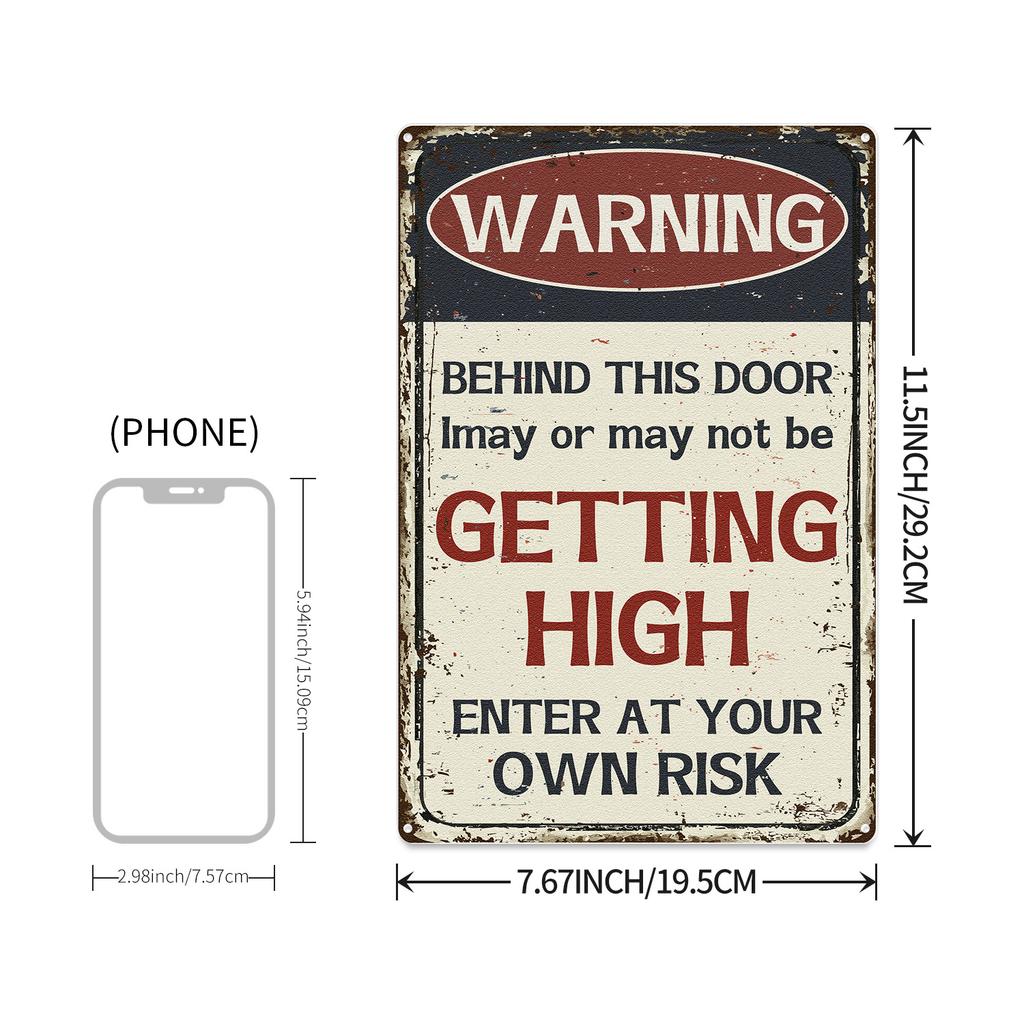 Funny Vintage Foam Wall Art, Antique Metal Tin Plate, Suitable for Home Kitchen Garden Bedroom Bar Bathroom Cafe Decoration