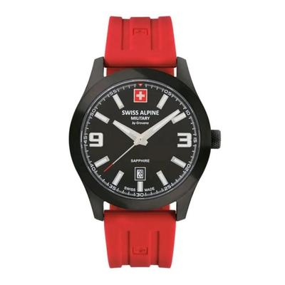 Combat Pro Kautschukarmband Schwarzes Zifferblatt Quarz 7056.1876 100M Herrenuhr