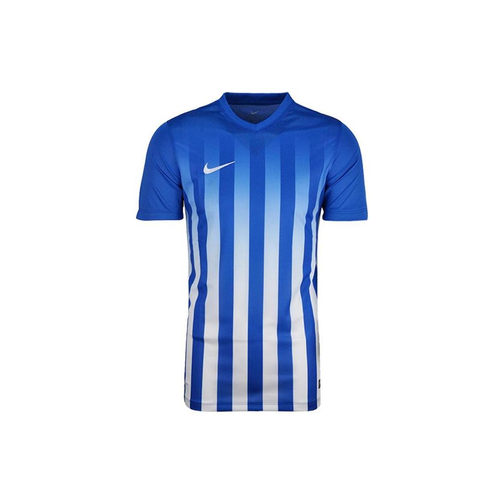 Nike Retro Quick-Dry Striped Short Sleeve Soccer Jersey Men Jerseys Blue 743361-463
