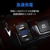 Iwamatu Toyota A Type Dedicated Daihatsu Car Voltmeter Included Rapid 4.2A Dual USB Port Green LCD