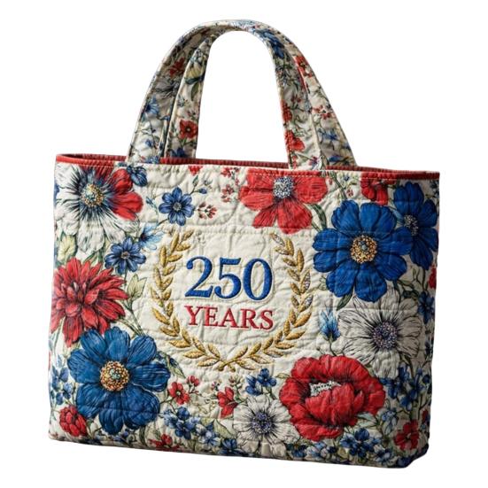 USA 250. Jahrestag Tragetasche, Unabhängigkeitstag Handtasche, Rot Weiß Blau Einkaufstasche, Wiederverwendbare Patriotische Tasche für 4. Juli Geschenke