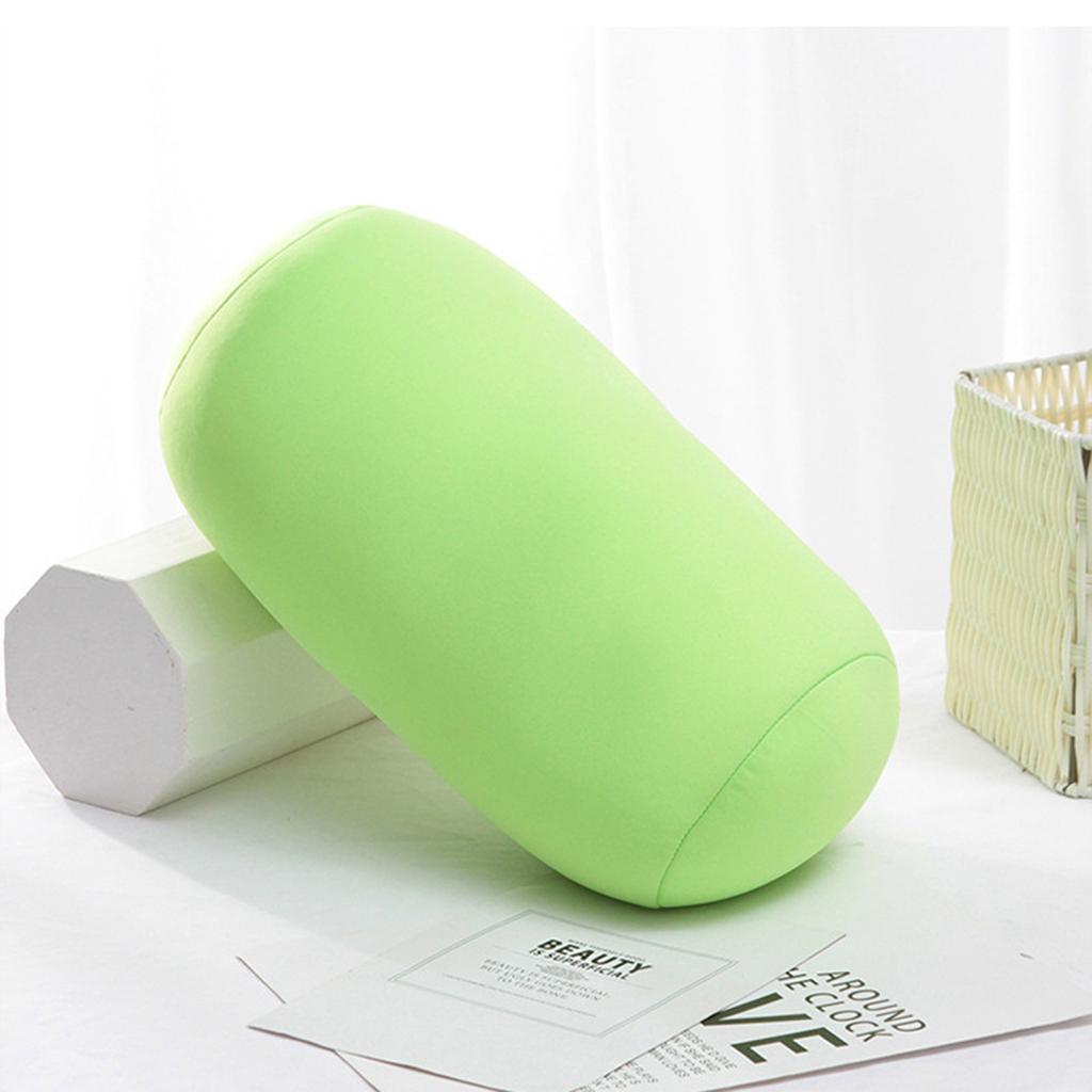 Solid Color Round Removable Washable Lumber Cushion Pillow Bed Roll Cushion Head Leg Back Support Light Travel Column Pillow