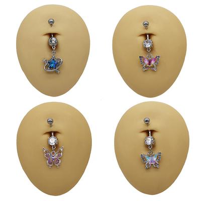Delicate Temperament Belly Button Ring For Women Girls Trendy Butterfly Sexy Navel Rings Body Piercing Jewelry Gifts