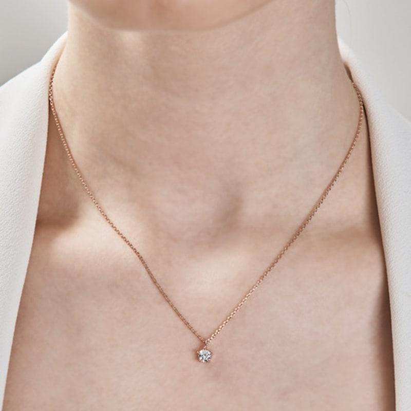 ELLE Jewelry [Elle Jewelry] Solitaire Stone 1-Part, 3-Part, 5-Part Necklace ELBRNN221