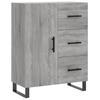 Highboard Gray Sonoma 69.5 X 34 X 180 Cm Particleboard