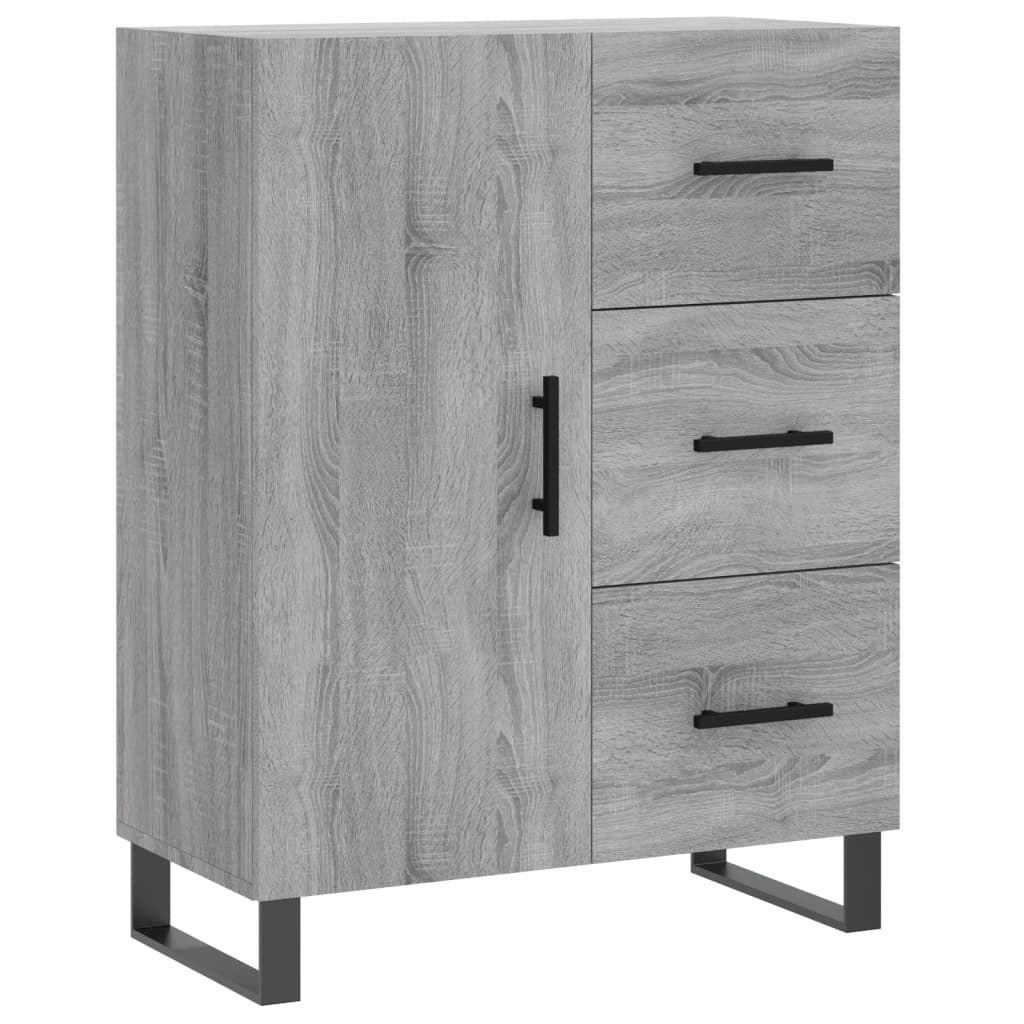 Highboard Gray Sonoma 69.5 X 34 X 180 Cm Particleboard