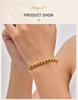 Women's Stainless Steel Beaded Ball Bracelet, Pearl Bracelet, Non-Tarnish Stackable Jewelry Adjustable Wedding Accessories