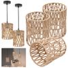 3Pcs Simulated Rattan Light Shade Fixture Vintage Hanging Lampshade Handmade Woven Lamp Shade for Living Room Hotel Restaurant