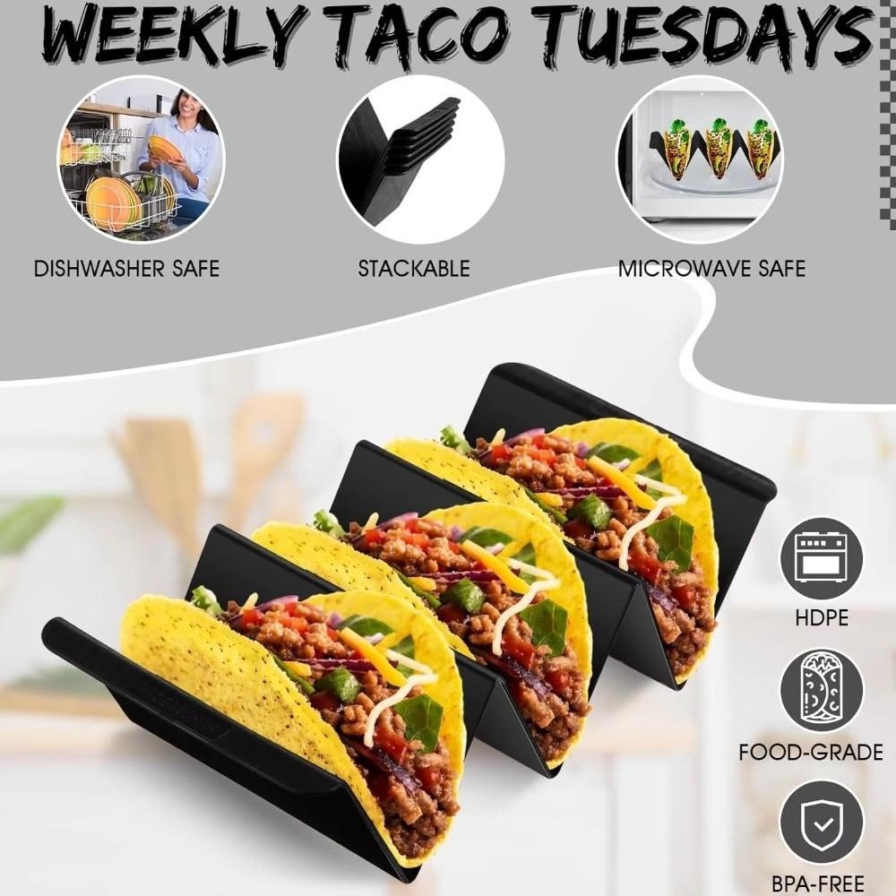 V-Shaped Taco Rack Tray Stainless Steel Taco Stand Rack Sushi Holder Kitchen Dining