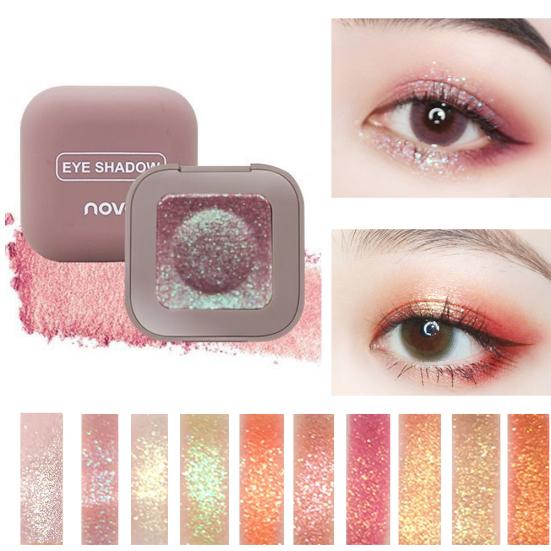 Enkel farge vanntett perleskimrende fingertupp øyenskygge Glitter Powder Makeup