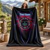 Fenerbahce Custom Name Flannel Blanket Personalized Soft Warm Plush Throw Blanket Customized Gift for Family Friends