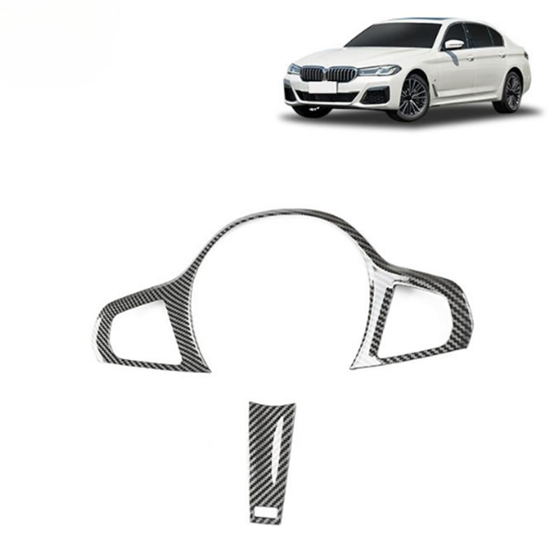 Car Steering Wheel Frame Sticker Trim For BMW 5 Series - Interior Accessories