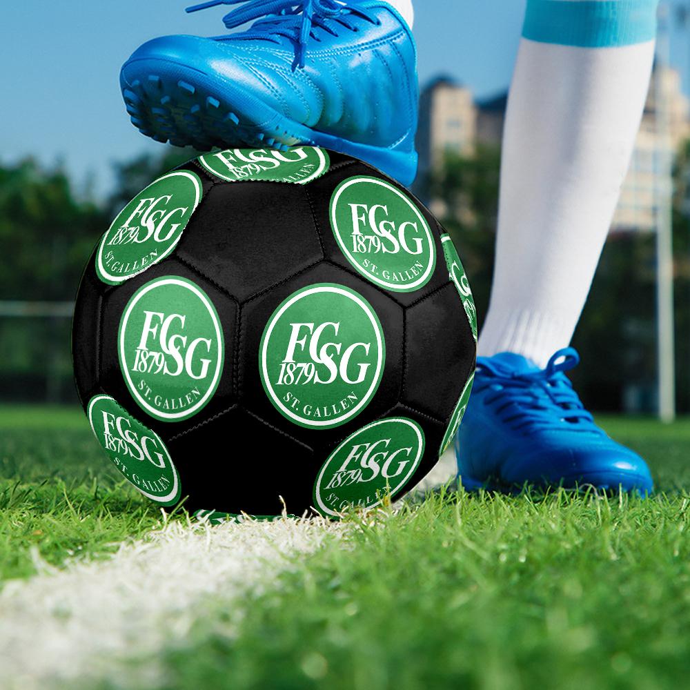 FC St.Gallen Size5 Soccer Ball, Colorful, Suitable for All Ages, Machine-stitched, PVC Material, Competition Grade,durable and High Bounce