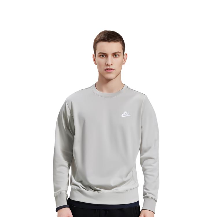 Nike Sweatshirts Men's Gray Crew Neck Moderate Regular BV2667-072