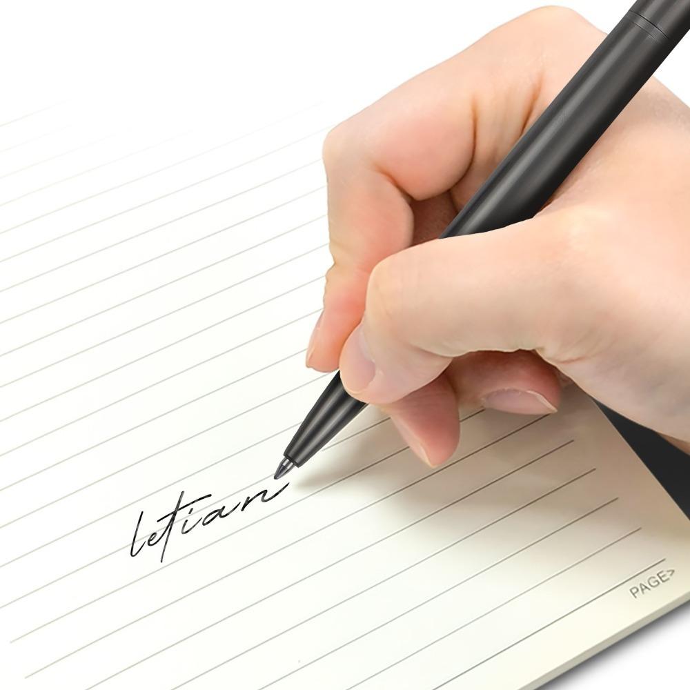 Black Ink Metal Ballpoint Pen Dual-Function Black Ink Pen Portable Gel Pens School Supplies