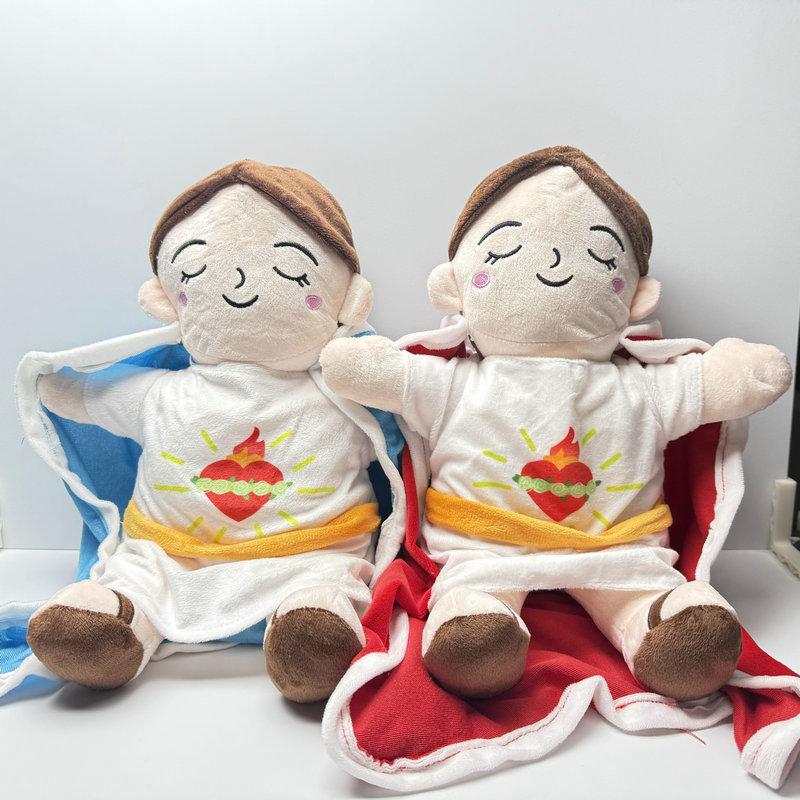 Niedliche Mädchen-Stoffpuppe mit Atmungs- und Musikfunktion für Kinder, Baby, Weiches Kissen, Geschenk