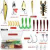 Tackle Box Soft Fishing Lures Kit Hook Set Silicone Soft Lures Hooks  Sea Equipment