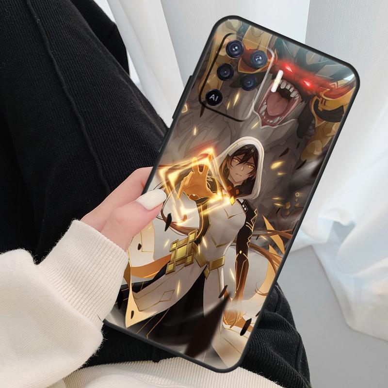 Genshin Impact Case For OPPO A54 A74 A94 A83 A91 A93 A5 A9 A31 A53 2020 A15 A52 A72 Find X5 X3 Pro Cover