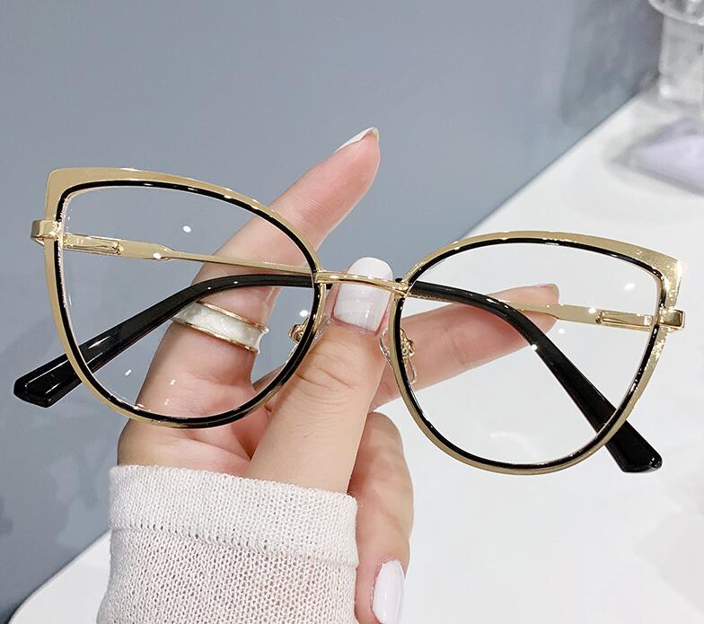 

Retro Cat Eye Anti-blue Lightweight Metal Eyeglasses Frame Female Optical Clear Lenses Reading Glasses Presbyopia Eyewear Women 0~+6 0