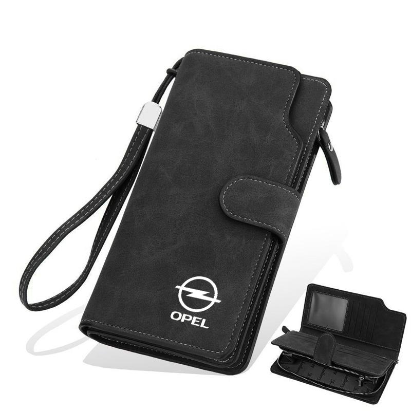 Car Large Capacity Long Wallet Credit Card Document Key Bag For Opel Astra GTC Insignia Antara Meriva Zafira Vectra Mokka Corsa