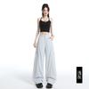 American light gray overalls women's 1116 summer new loose and thin sports quick-drying casual wide-leg pants