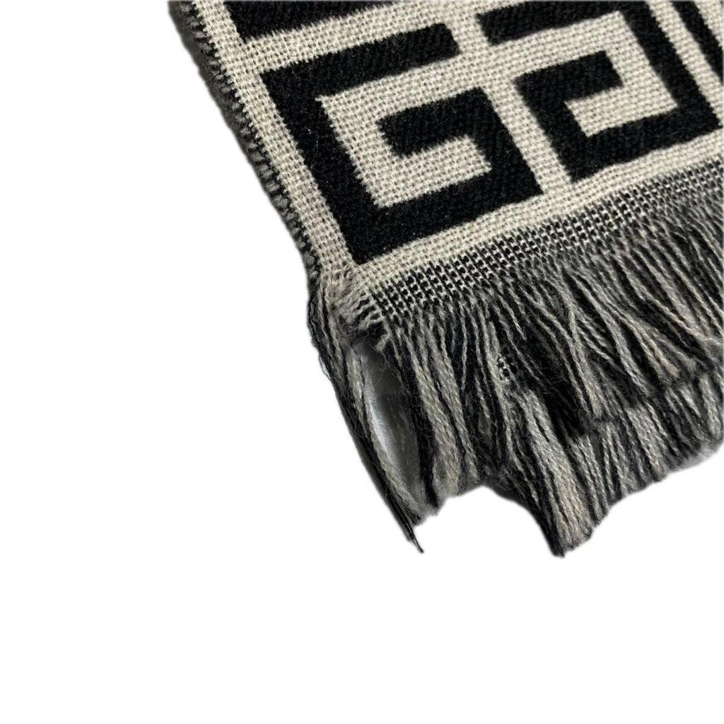 Used GIVENCHY Stole All-over Pattern Monogram Damaged