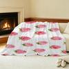Flannel Fleece Blanket: High-Density Plush, Soft & Skin-Friendly, Fresh Cute Style, Warm Home Throw for Christmas & Halloween