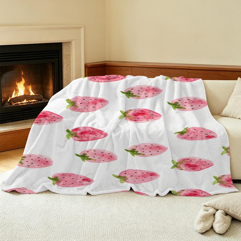 Flannel Fleece Blanket: High-Density Plush, Soft & Skin-Friendly, Fresh Cute Style, Warm Home Throw for Christmas & Halloween