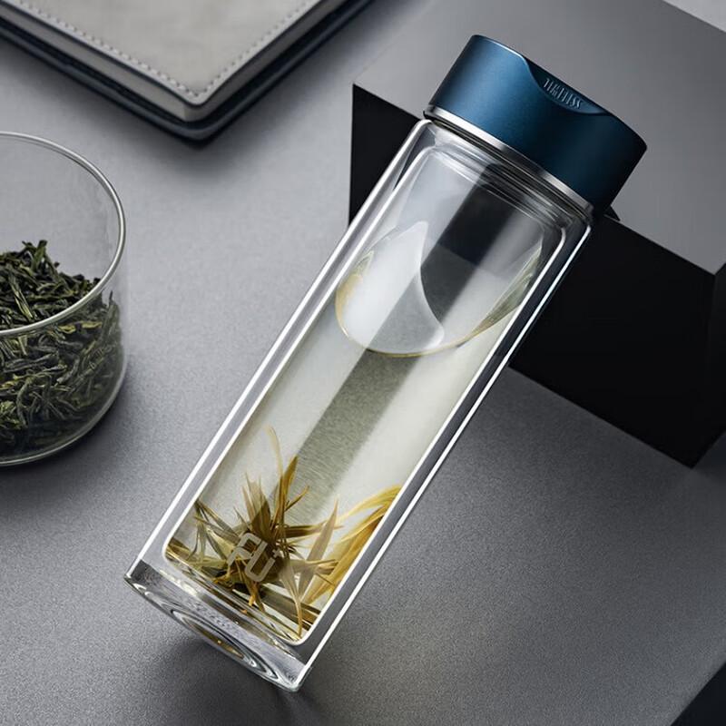 FUGUANG FU+ Classic Double-Layer Glass Tea Infuser Bottle